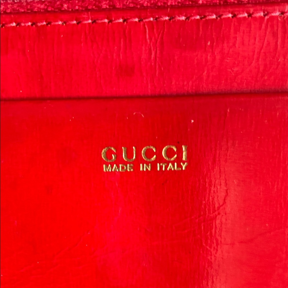 Gucci rare vintage Red wallet/Clutch - Picture 9 of 12